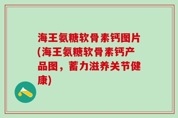 海王氨糖软骨素钙图片(海王氨糖软骨素钙产品图，蓄力滋养关节健康)