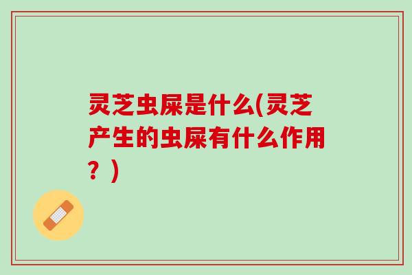 灵芝虫屎是什么(灵芝产生的虫屎有什么作用？)