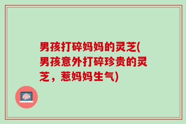 男孩打碎妈妈的灵芝(男孩意外打碎珍贵的灵芝，惹妈妈生气)