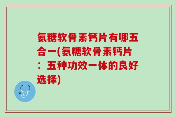 氨糖软骨素钙片有哪五合一(氨糖软骨素钙片：五种功效一体的良好选择)