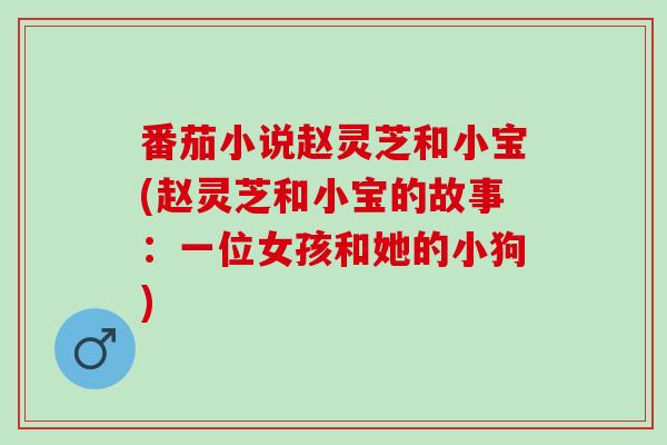 番茄小说赵灵芝和小宝(赵灵芝和小宝的故事：一位女孩和她的小狗)
