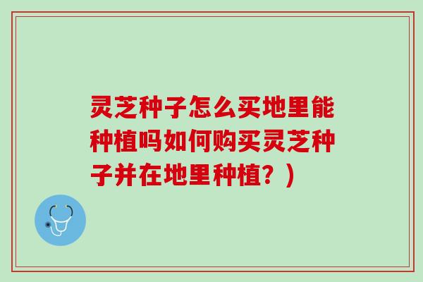 灵芝种子怎么买地里能种植吗如何购买灵芝种子并在地里种植？)