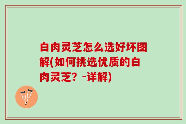 白肉灵芝怎么选好坏图解(如何挑选优质的白肉灵芝？-详解)