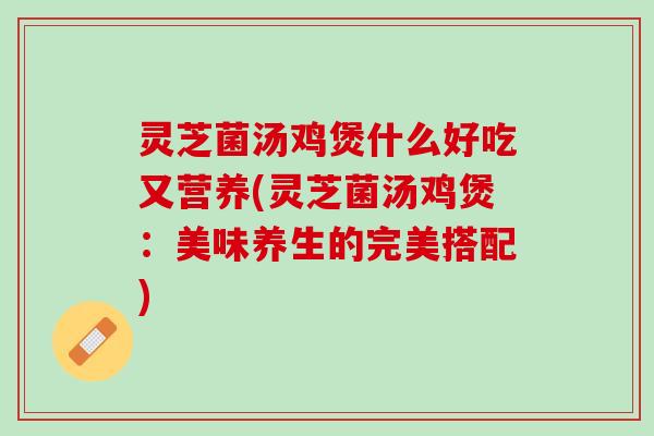 灵芝菌汤鸡煲什么好吃又营养(灵芝菌汤鸡煲：美味养生的完美搭配)