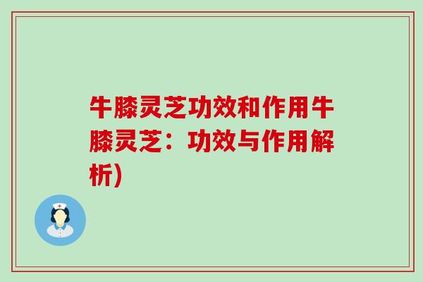 牛膝灵芝功效和作用牛膝灵芝：功效与作用解析)