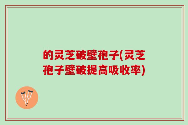的灵芝破壁孢子(灵芝孢子壁破提高吸收率)