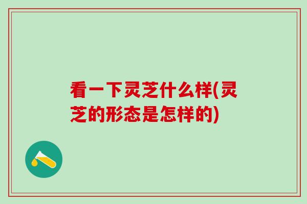 看一下灵芝什么样(灵芝的形态是怎样的)