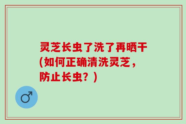 灵芝长虫了洗了再晒干(如何正确清洗灵芝，防止长虫？)