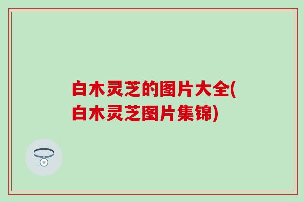 白木灵芝的图片大全(白木灵芝图片集锦)