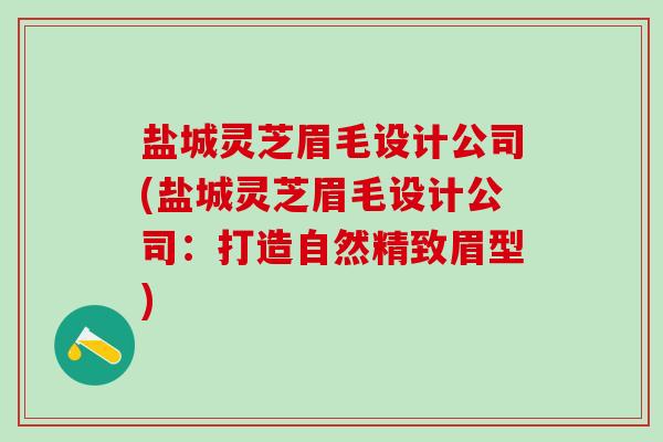 盐城灵芝眉毛设计公司(盐城灵芝眉毛设计公司：打造自然精致眉型)