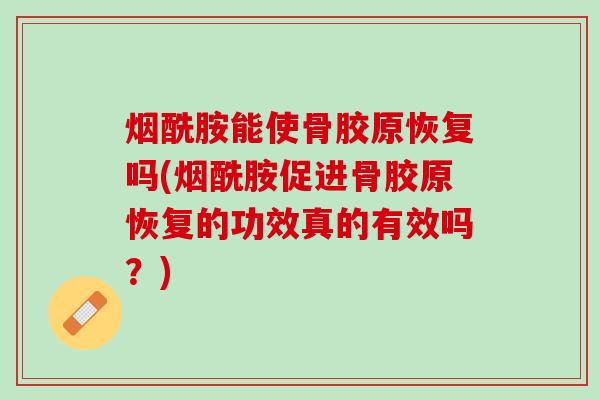 烟酰胺能使骨胶原恢复吗(烟酰胺促进骨胶原恢复的功效真的有效吗？)