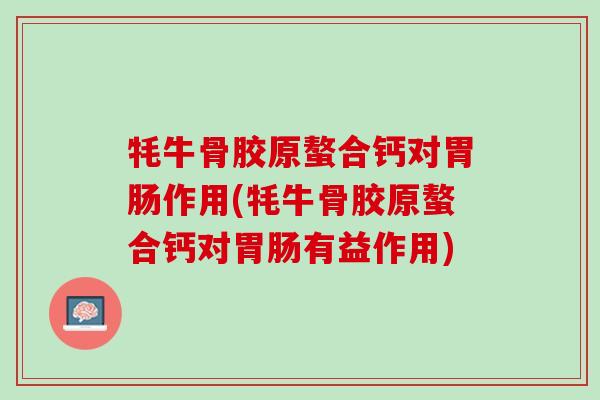 牦牛骨胶原螯合钙对胃肠作用(牦牛骨胶原螯合钙对胃肠有益作用)