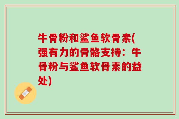 牛骨粉和鲨鱼软骨素(强有力的骨骼支持：牛骨粉与鲨鱼软骨素的益处)