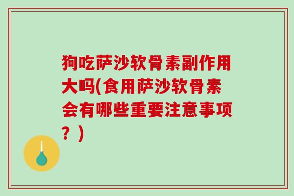 狗吃萨沙软骨素副作用大吗(食用萨沙软骨素会有哪些重要注意事项？)