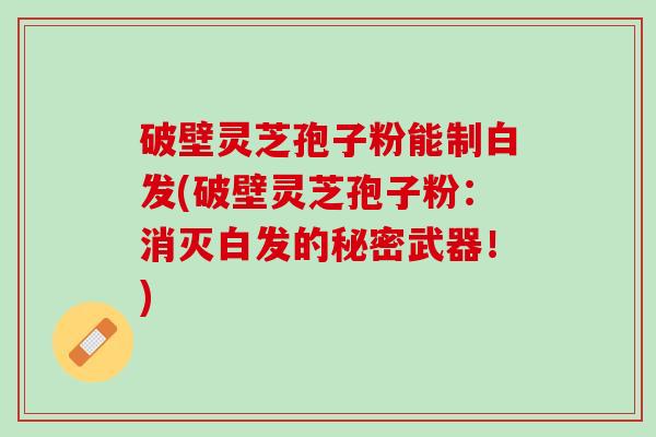 破壁灵芝孢子粉能制白发(破壁灵芝孢子粉：消灭白发的秘密武器！)