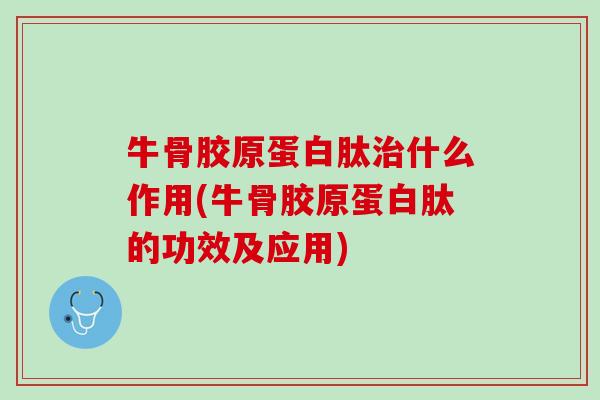 牛骨胶原蛋白肽什么作用(牛骨胶原蛋白肽的功效及应用) 牛骨胶原蛋白肽什么作用(牛骨胶原蛋白肽的功效及应用)