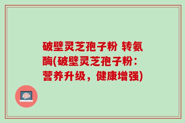 破壁灵芝孢子粉 转氨酶(破壁灵芝孢子粉:营养升级,健康增强) 破壁灵芝孢子粉 转氨酶(破壁灵芝孢子粉:营养升级,健康增强)