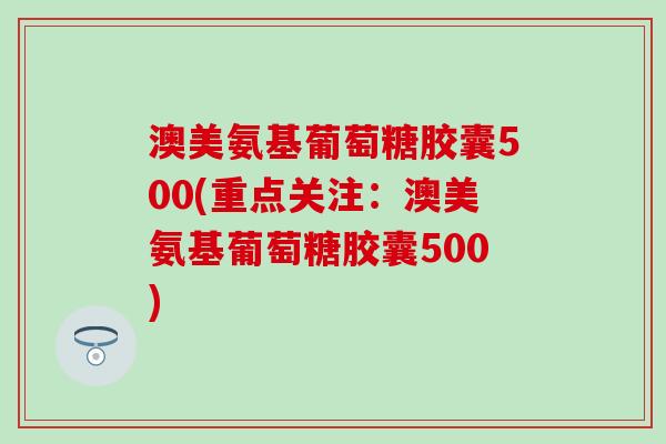 澳美氨基葡萄糖胶囊500(重点关注：澳美氨基葡萄糖胶囊500)