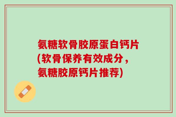 氨糖软骨胶原蛋白钙片(软骨保养有效成分，氨糖胶原钙片推荐)