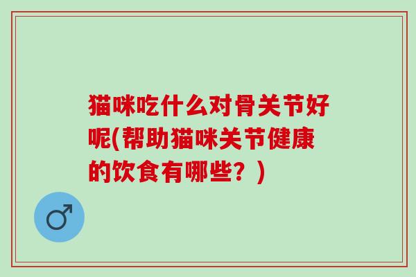 猫咪吃什么对骨关节好呢(帮助猫咪关节健康的饮食有哪些？)