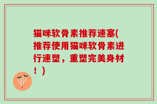 猫咪软骨素推荐速塞(推荐使用猫咪软骨素进行速塑，重塑完美身材！)
