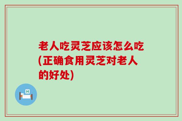 老人吃灵芝应该怎么吃(正确食用灵芝对老人的好处)