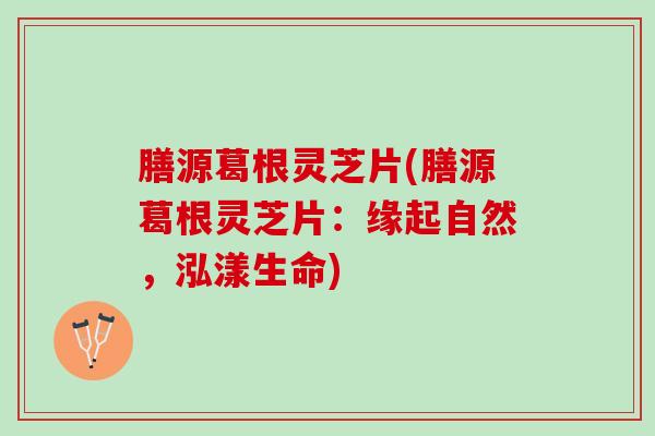 膳源葛根灵芝片(膳源葛根灵芝片：缘起自然，泓漾生命)