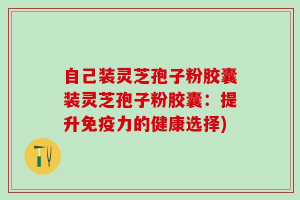 自己装灵芝孢子粉胶囊装灵芝孢子粉胶囊：提升免疫力的健康选择)