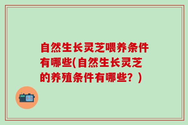 自然生长灵芝喂养条件有哪些(自然生长灵芝的养殖条件有哪些？)