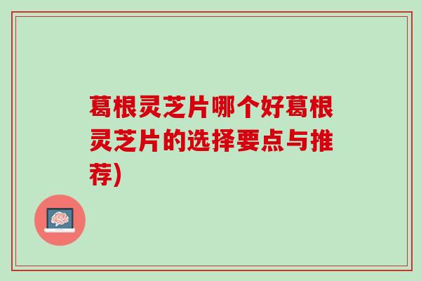 葛根灵芝片哪个好葛根灵芝片的选择要点与推荐)