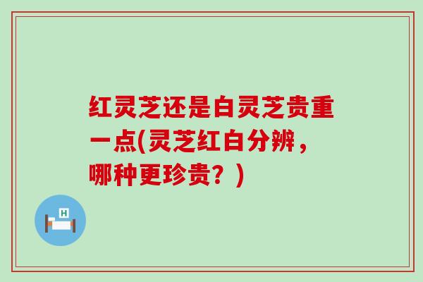 红灵芝还是白灵芝贵重一点(灵芝红白分辨，哪种更珍贵？)
