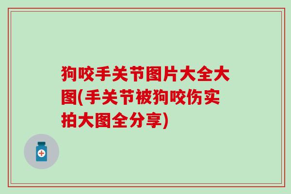 狗咬手关节图片大全大图(手关节被狗咬伤实拍大图全分享)
