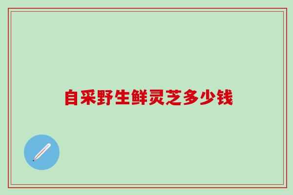 自采野生鲜灵芝多少钱