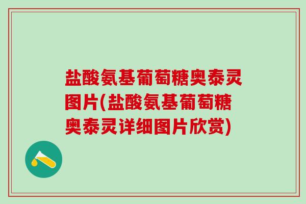 盐酸氨基葡萄糖奥泰灵图片(盐酸氨基葡萄糖奥泰灵详细图片欣赏)