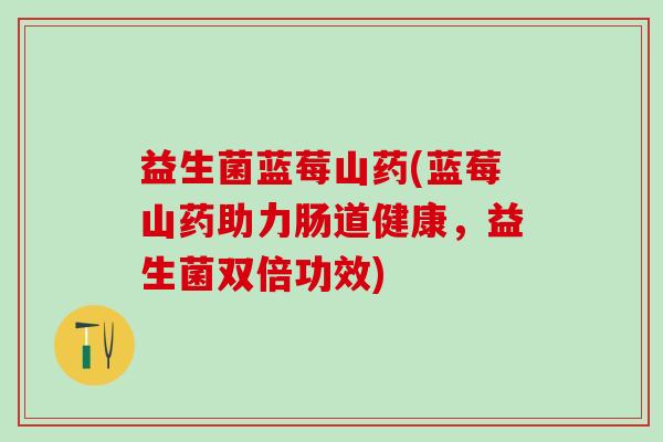 益生菌蓝莓山药(蓝莓山药助力肠道健康，益生菌双倍功效)