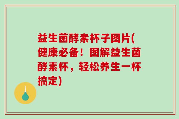 益生菌酵素杯子图片(健康必备！图解益生菌酵素杯，轻松养生一杯搞定)