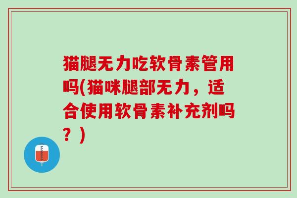 猫腿无力吃软骨素管用吗(猫咪腿部无力，适合使用软骨素补充剂吗？)