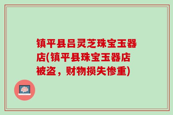 镇平县吕灵芝珠宝玉器店(镇平县珠宝玉器店被盗，财物损失惨重)
