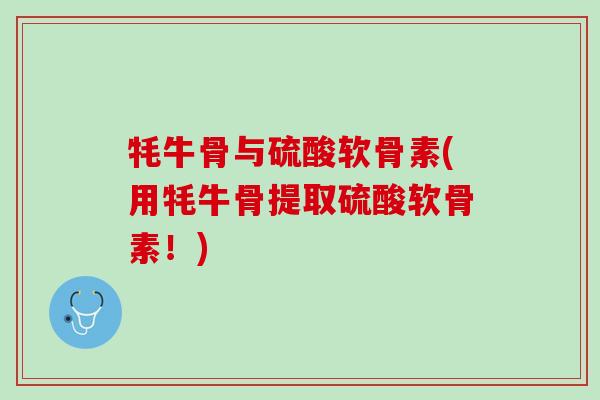 牦牛骨与硫酸软骨素(用牦牛骨提取硫酸软骨素！)