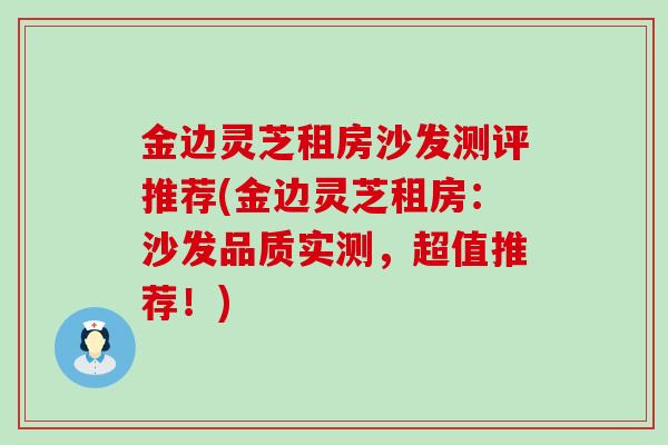 金边灵芝租房沙发测评推荐(金边灵芝租房：沙发品质实测，超值推荐！)