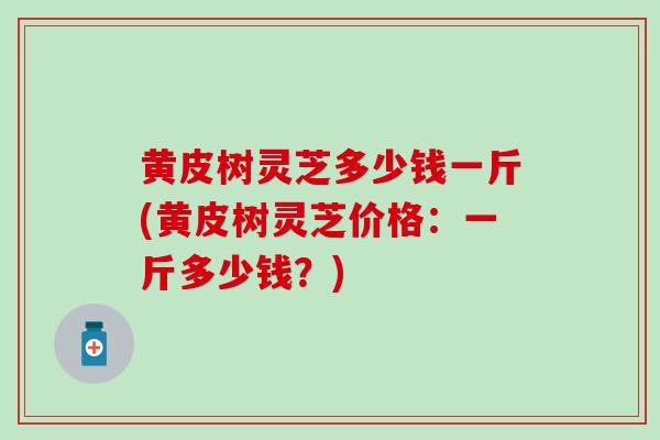 黄皮树灵芝多少钱一斤(黄皮树灵芝价格：一斤多少钱？)