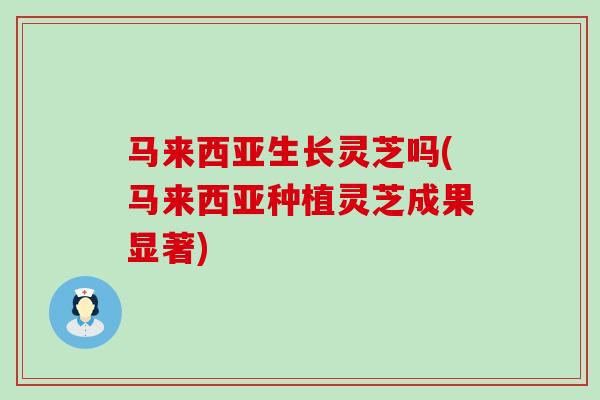 马来西亚生长灵芝吗(马来西亚种植灵芝成果显著)