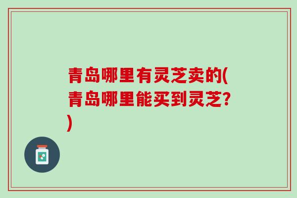 青岛哪里有灵芝卖的(青岛哪里能买到灵芝？)