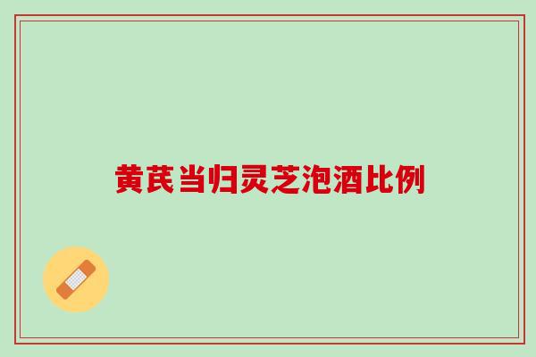黄芪当归灵芝泡酒比例