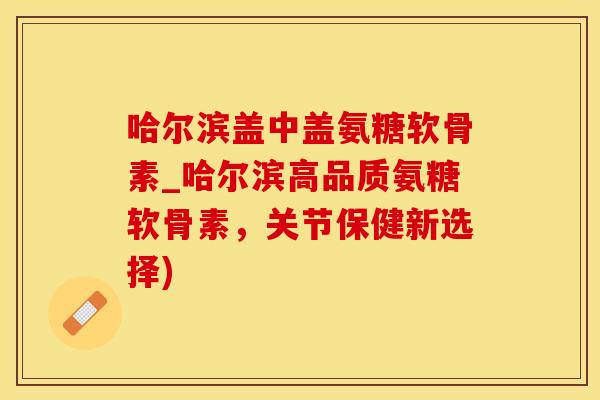 哈尔滨盖中盖氨糖软骨素_哈尔滨高品质氨糖软骨素，关节保健新选择)
