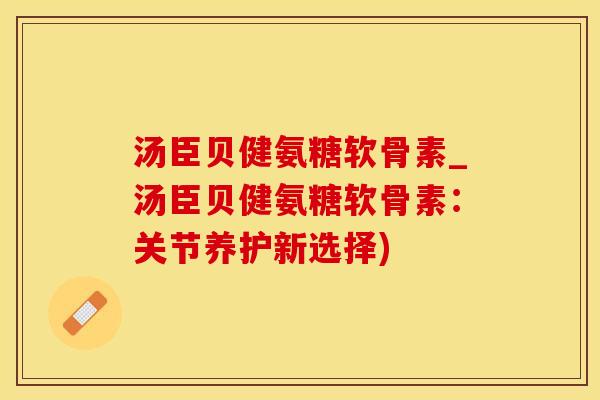 汤臣贝健氨糖软骨素_汤臣贝健氨糖软骨素：关节养护新选择)