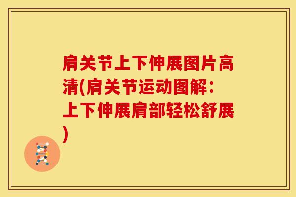 肩关节上下伸展图片高清(肩关节运动图解：上下伸展肩部轻松舒展)