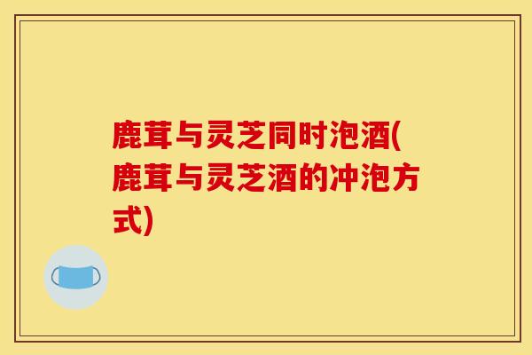 鹿茸与灵芝同时泡酒(鹿茸与灵芝酒的冲泡方式)