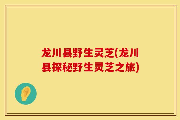龙川县野生灵芝(龙川县探秘野生灵芝之旅)