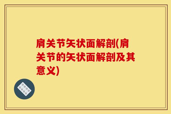 肩关节矢状面解剖(肩关节的矢状面解剖及其意义)